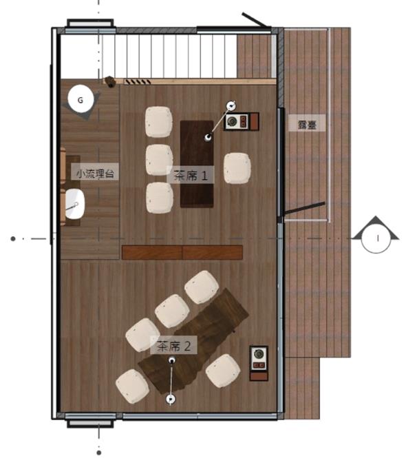 茶楼二层平面图设计