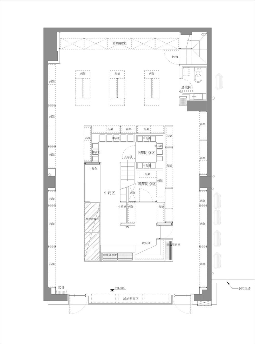 药店一层平面方案设计