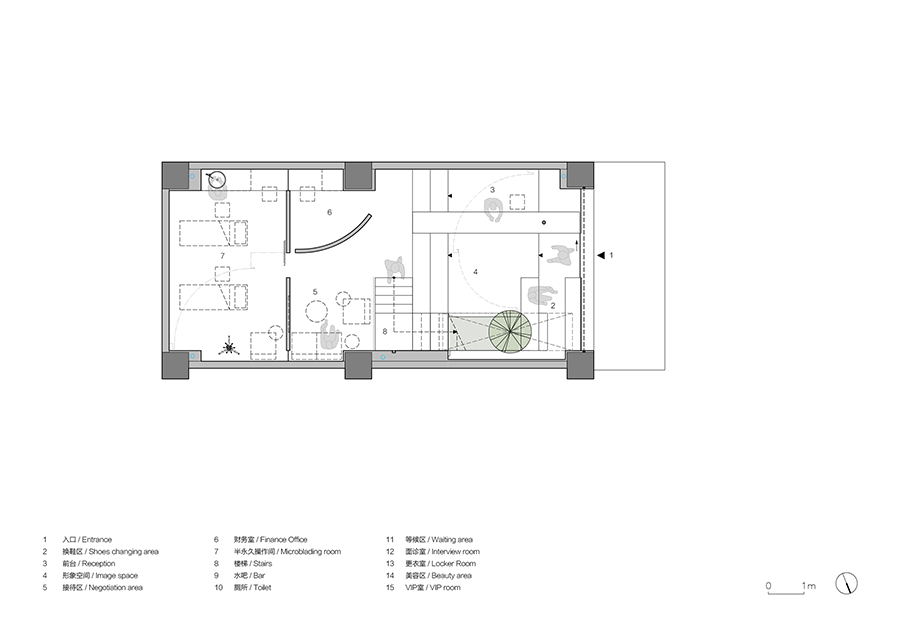 美容空间平面方案设计