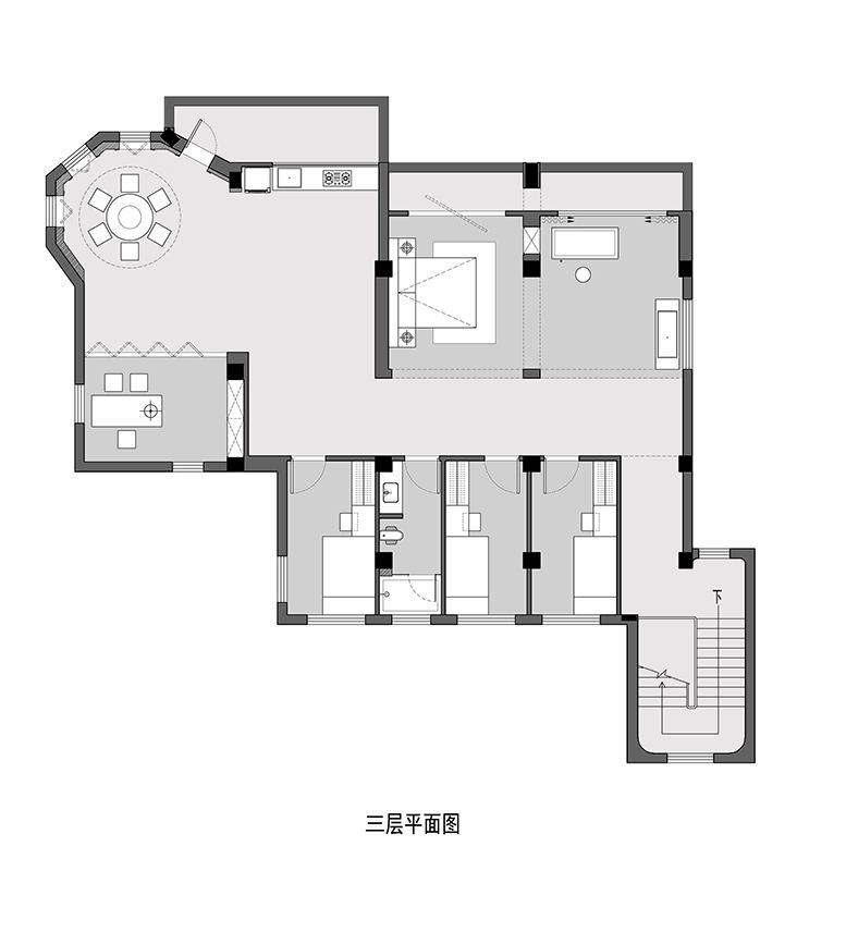 摄影空间三层平面方案设计