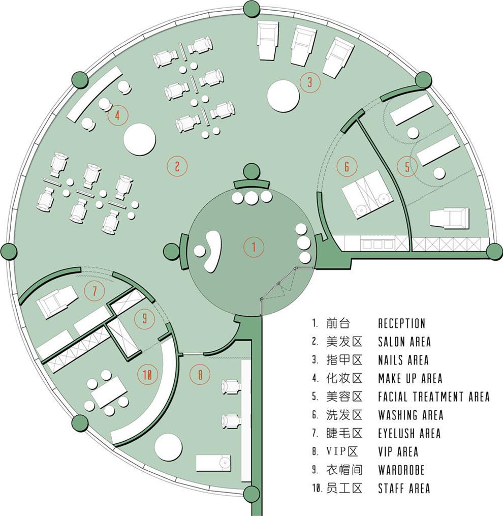 美发沙龙平面方案设计