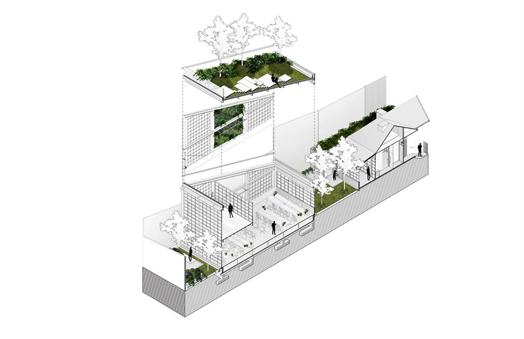 建筑事务所办公室空间分区示意图