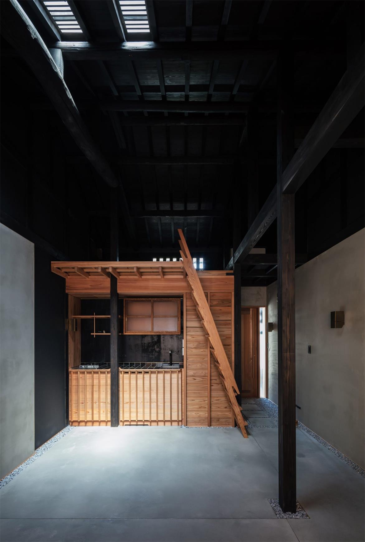 日式私宅前门木盒子设计