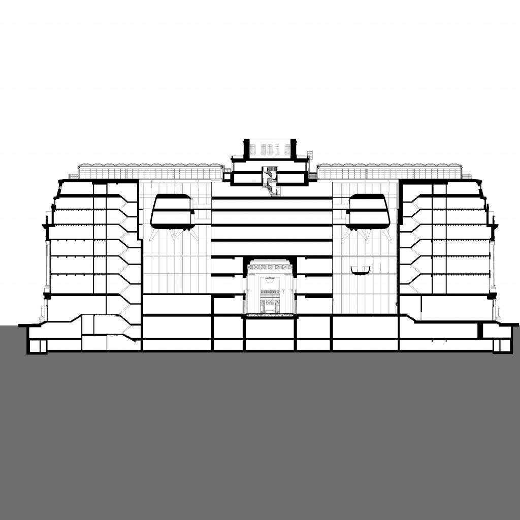 共享办公建筑立面剖面图